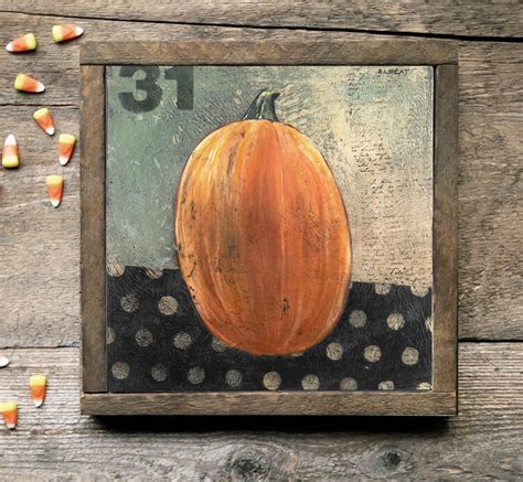 Folk Art Pumpkin Artwork Prints Home Decor T Ideas
