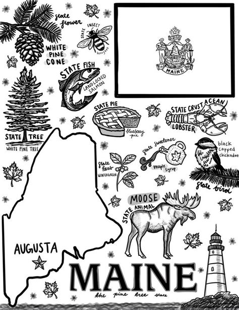 Maine Coloring Sheets Coloring Pages