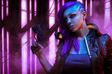 Cyberpunk 2077 With Gun Hd Games 4k Wallpapers Images