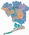 Map of Queens neighborhoods & quarters | Nyc map, New york city map ...