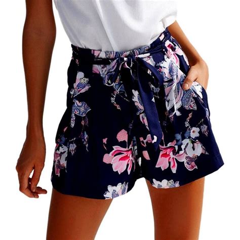 sexy hot pants for women casual floral shorts high waist short trousers summer womens high