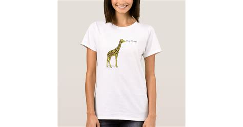 Giraffe With Long Neck Saying Deep Throat T Shirt Zazzle