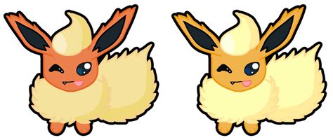 Flareon And Shiny Flareon By Candyevie On Deviantart