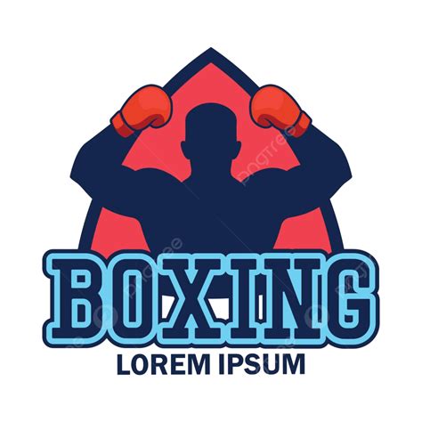 Vector Illustration Of A Boxing Logo With Text Area For Your Slogan Or