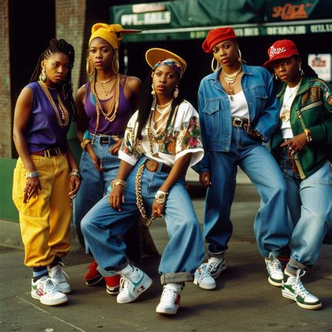 1990s Hip Hop Fashion Female Hip Hop Rappers 2 Ai Generated