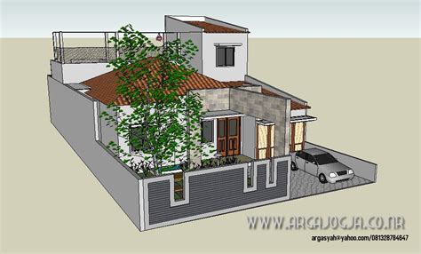 2 pintu di depan, (1 pintu utama 2 daun pintu, 1 pintu. Konsep Desain Fasad Rumah Minimalist Dengan Lebar 10,5 ...