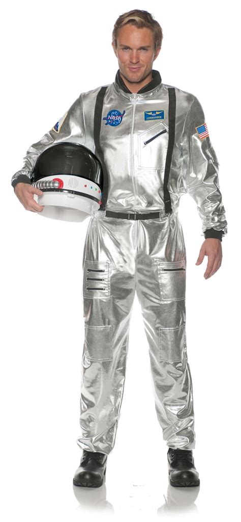 Astronaut Silver Mens Adult Outer Space Explorer Halloween Costume