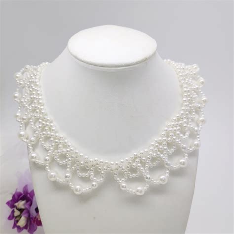Vintage Lady Ruffle Pearl Collar Necklace Detachable Collar Etsy