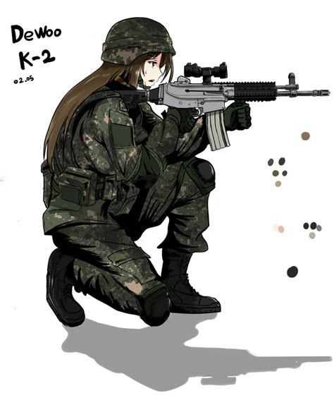 「dewoo K2 Rifle Girls Frontline 」돌도리아 사악한 영길리の漫画