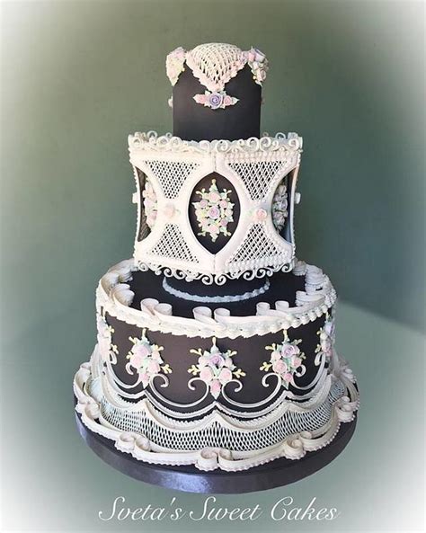 Royal Icing Wedding Cake Decorated Cake By Sveta Cakesdecor