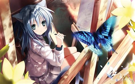 Celeste0502 Cute Nightcore Girl Anime Neko And Background Hd