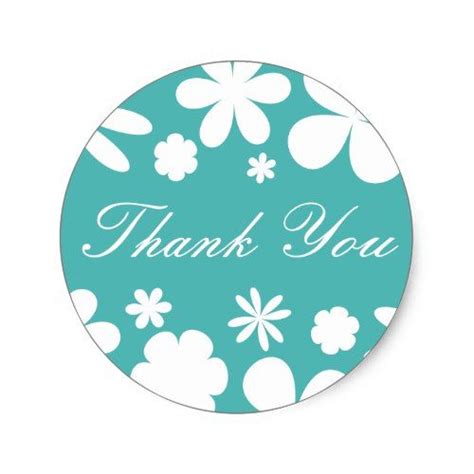 Thank You Flower Power Envelope Sticker Seal Zazzle