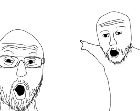 Two Soyjaks Pointing Template Two Soyjaks Pointing Know Your Meme