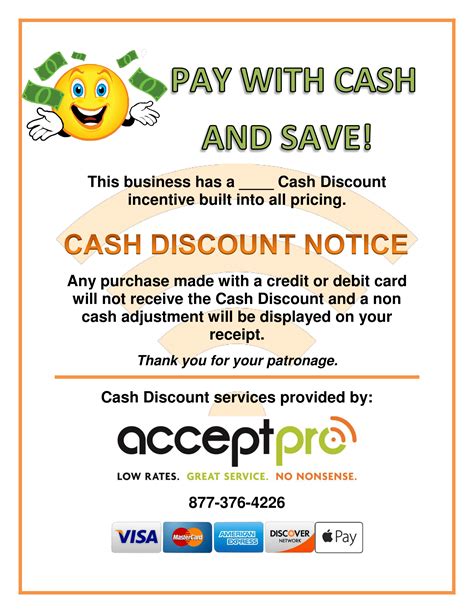 Acceptpro Cash Discount Program