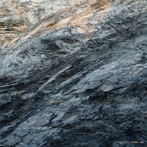 Scanned Seamless Rock Wall Cliff Pbr Texture