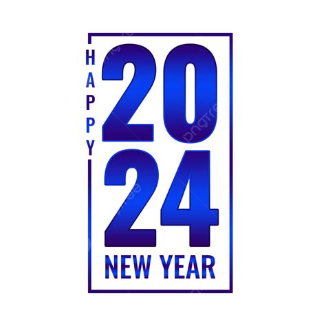Hermoso Degradado Azul 2024 Feliz Año Nuevo Png Feliz Año Nuevo 2024