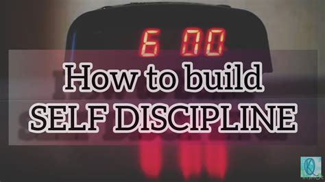 6 Tips To Help You Build Self Discipline Youtube