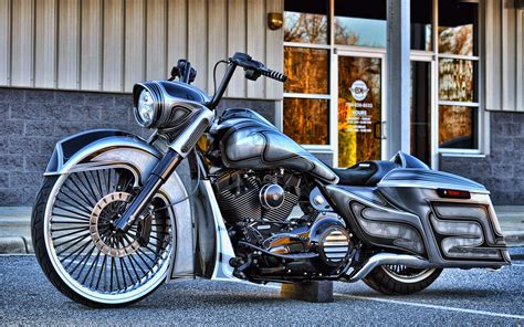 Download Wallpapers Harley Davidson Road King Hdr Classic Bikes