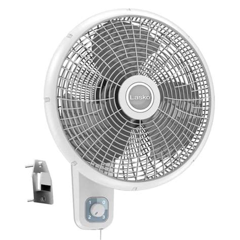 Lasko 16 In 3 Speed Oscillating White Wall Mount Fan M16900 The Home