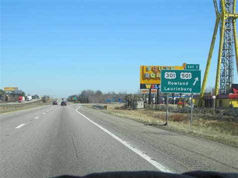 North Carolina Interstate 95 Northbound Cross Country Roads