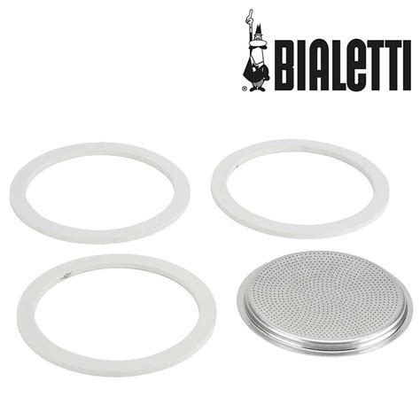 Bialetti Blister Coffee Maker Gasket With Filter Plate For Cups