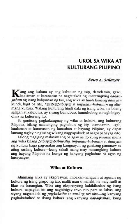 Ukol Sa Wika At Kulturang Pilipino Salazar Filipino Families Studocu