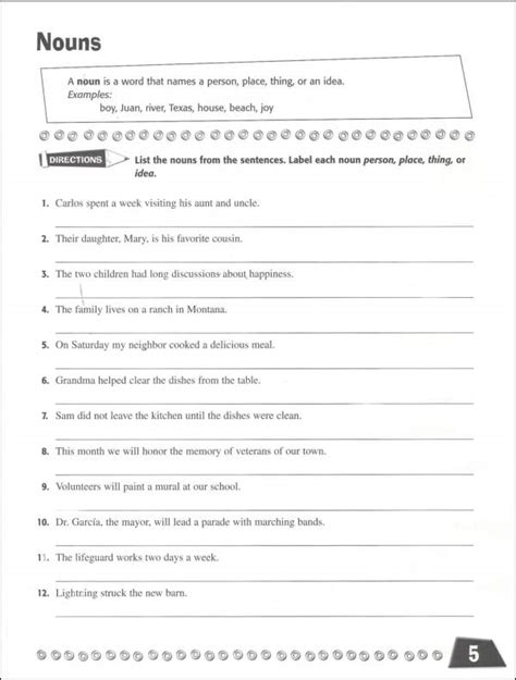 6th Grade Language Worksheet