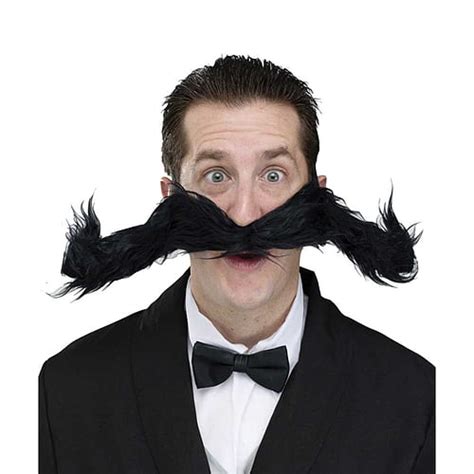 Buy Giant 20 Black Fake Bendy Moustache False Xl Fancy Dress Photobooth Prop Tash Game