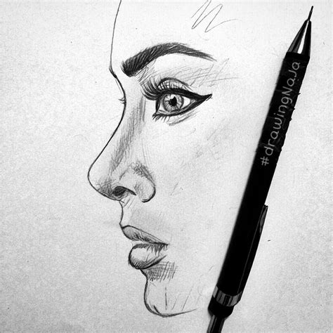Side Profile Face Sketch At Explore Collection Of Side Profile Face Sketch