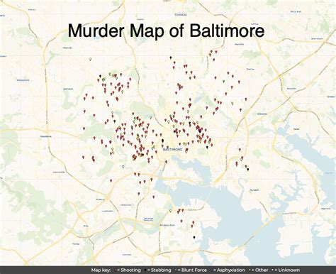 Baltimore Sun Homicide Map United States Map