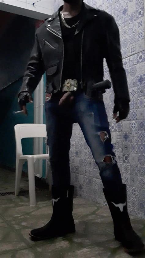 Cowboy Leather With Pistol Smoking Thisvid Com