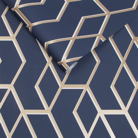 Blue And Gold Wallpaper Archetype Navy And Gold Wallpaper Gold