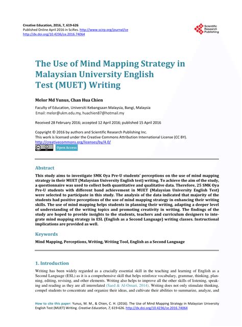Similarly in malaysia, many tertiary institutions utilise the results of a localised version of such test called the malaysian university english test (muet). (PDF) The Use of Mind Mapping Strategy in Malaysian ...