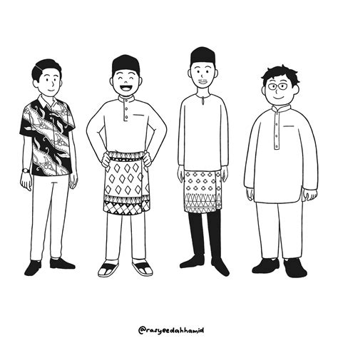 Gambar Baju Melayu Kartun Kaum Ideas Sarawak Malaysian Dress