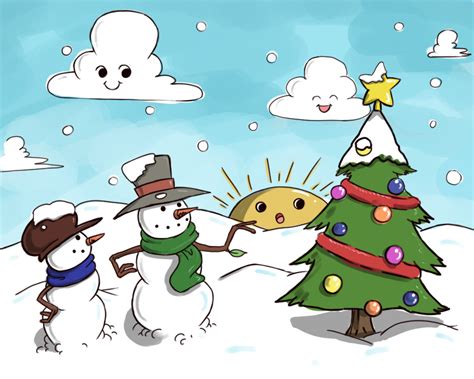 How To Draw A Christmas Landscape 12 Steps With Pictures