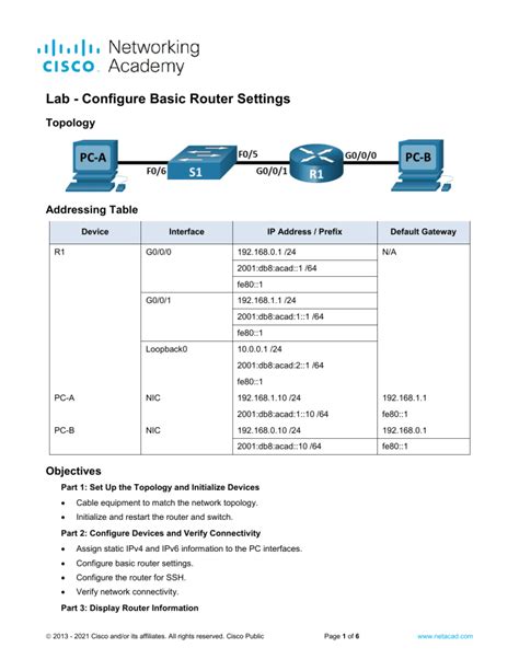 Configure Basic Router Settings