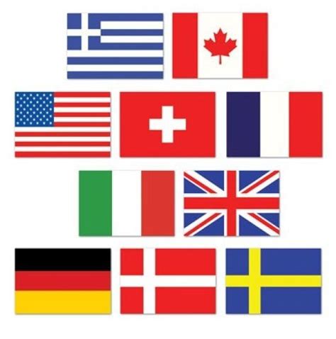 International Mini Flags Cutouts Balloon Agencies