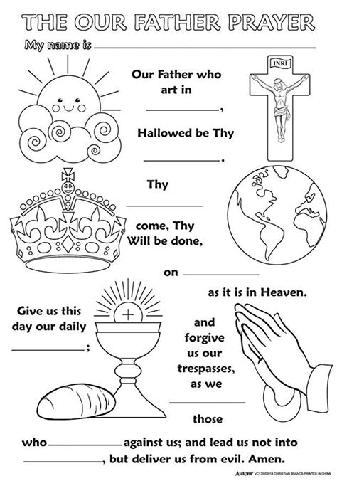 Childrens Coloring Pages For The Lords Prayer At Coloring Page