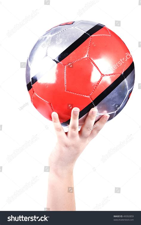 Hand Holding Soccer Ball Stock Photo 49392859 Shutterstock