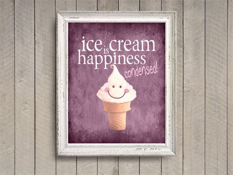 Ice Cream Is Happiness Purple Photo Print Soft By Quotograph