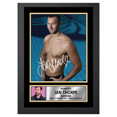 Ian Thorpe M461 Swimmer Autographed Poster Print Photo Signature