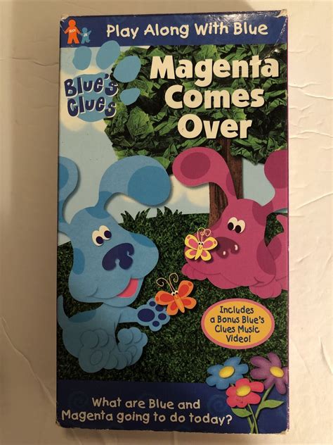 Blues Clues Magenta Comes Over Nick Jr Play Along With Blue Vhs Video