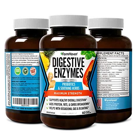 Farmhaven Digestive Enzymes With 18 Probiotics And Herbs Papaya
