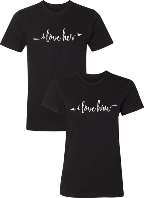 Cute couple shirts couple tees t shirts with sayings cool t shirts tee shirts matching hoodies for couples matching couple outfits boyfriend girlfriend shirts boyfriend texts. I love Her & Him - Couple Shirts | Matching couple shirts ...
