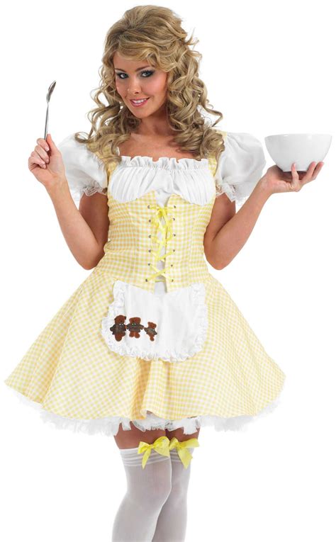 Ladies Goldilocks Costume For Fairytale Fancy Dress Adults Womens Ebay