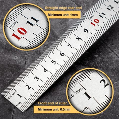 Precision Measuring Tool Double Side Stainless Steel Straight Ruler