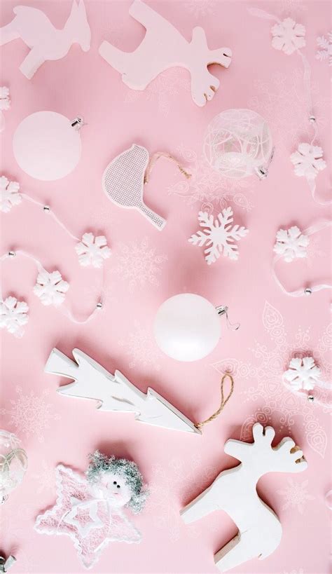 Cute Christmas Pink Wallpapers Wallpaper Cave