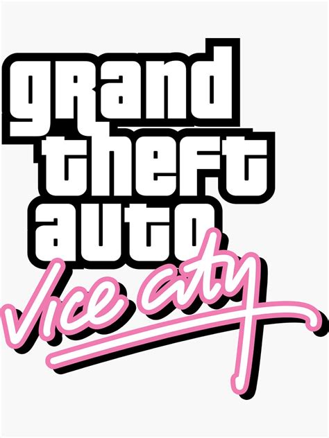 Vice City Video Game Cover Sticker For Sale By Alfi Red Redbubble