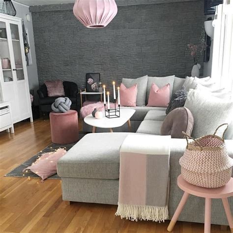 Too Cute We Love Pink And Grey Living Rooms Pink Living Room Decor