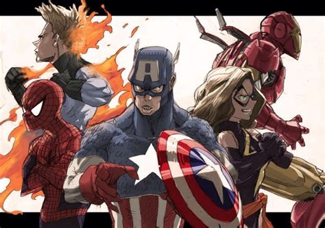 Criador De My Hero Academia Surpreende Os Fãs Com Uma Arte Sensacional De Heróis Da Marvel